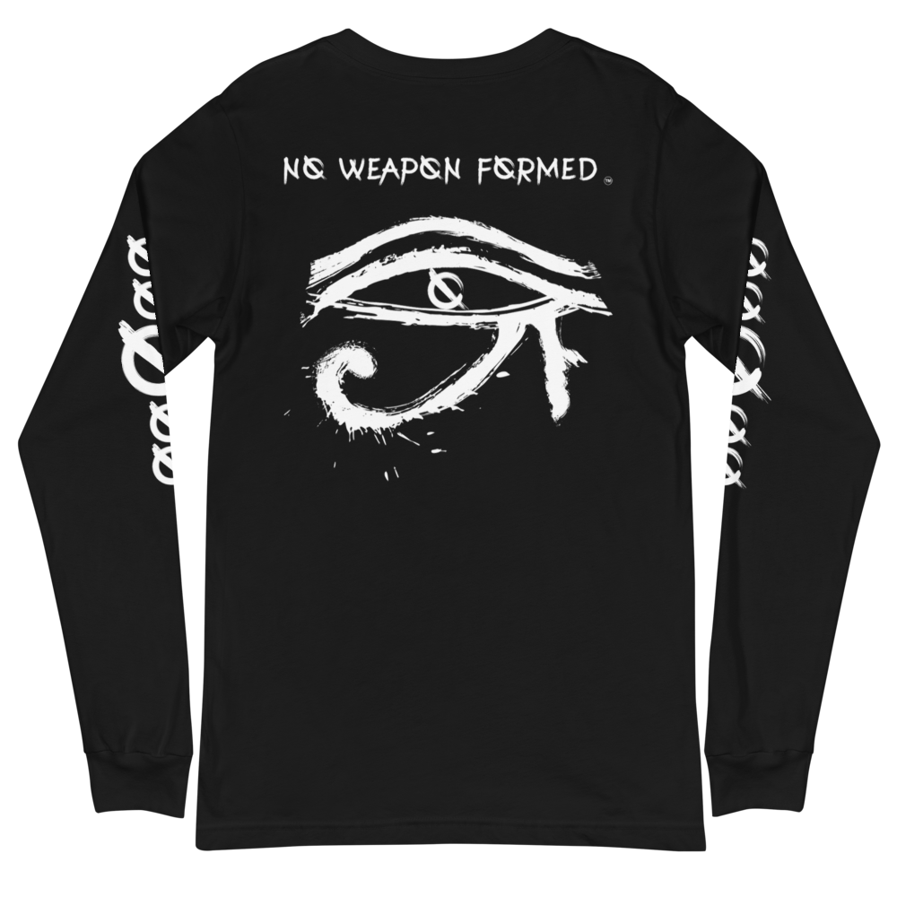 NO WEAPON FORMED HORUS EYE BLACK/WHITE - Unisex Long Sleeve Tee