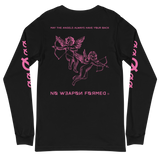 NO WEAPON FORMED 'ANGELS GOT YOUR BACK' PINK - Unisex Long Sleeve Tee