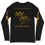 NO WEAPON FORMED 'ANGELS GOT YOUR BACK' YELLOW - Unisex Long Sleeve Tee