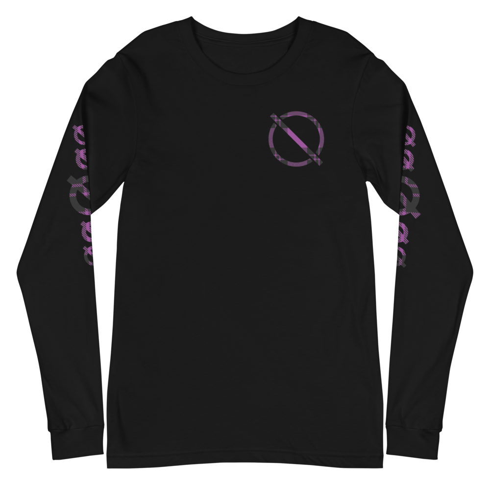 NO WEAPON FORMED FLANNEL BLACK/PURPLE - Unisex Long Sleeve Tee