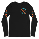 NO WEAPON FORMED 'BACKSTABBERS'  AQUA GREEN/ORANGE - Unisex Long Sleeve Tee