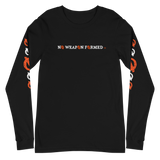 NO WEAPON FORMED 'ARROW & FEATHERS OF PROTECTION' ORANGE/WHITE/BLACK - Unisex Long Sleeve Tee