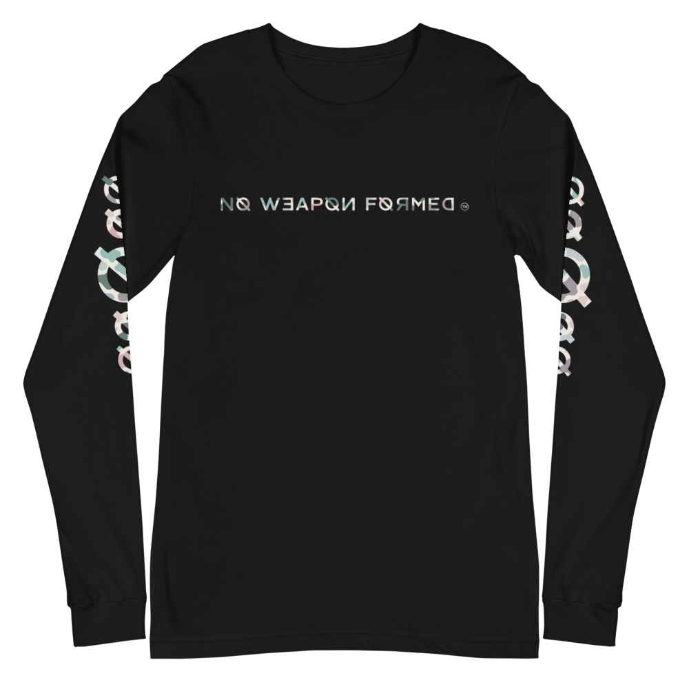 NO WEAPON FORMED PASTEL CAMO LOGO - Unisex Long Sleeve Tee