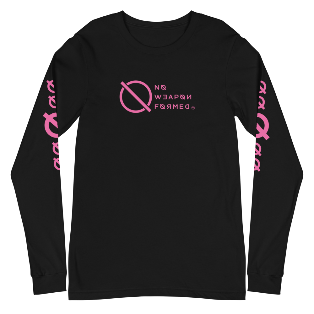 NO WEAPON FORMED 'ANGELS GOT YOUR BACK' PINK - Unisex Long Sleeve Tee