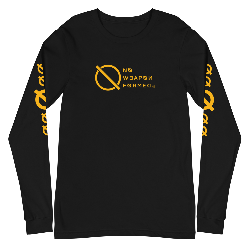 NO WEAPON FORMED 'ANGELS GOT YOUR BACK' YELLOW - Unisex Long Sleeve Tee