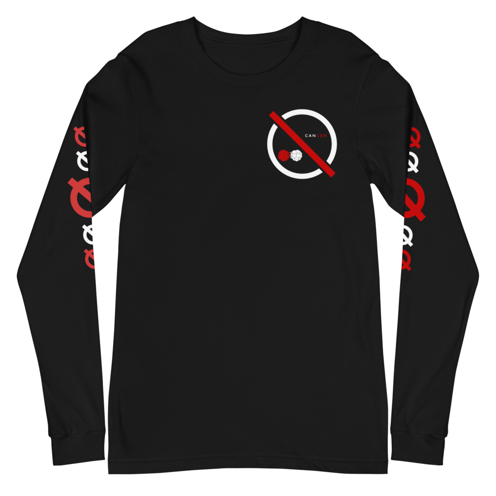 NO WEAPON FORMED 'CANCER' BLACK/WHITE/RED - Unisex Long Sleeve Tee