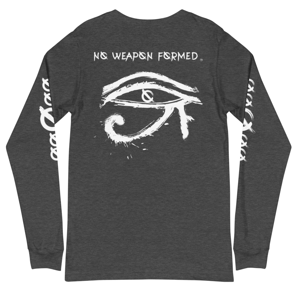 NO WEAPON FORMED HORUS EYE BLACK/WHITE - Unisex Long Sleeve Tee