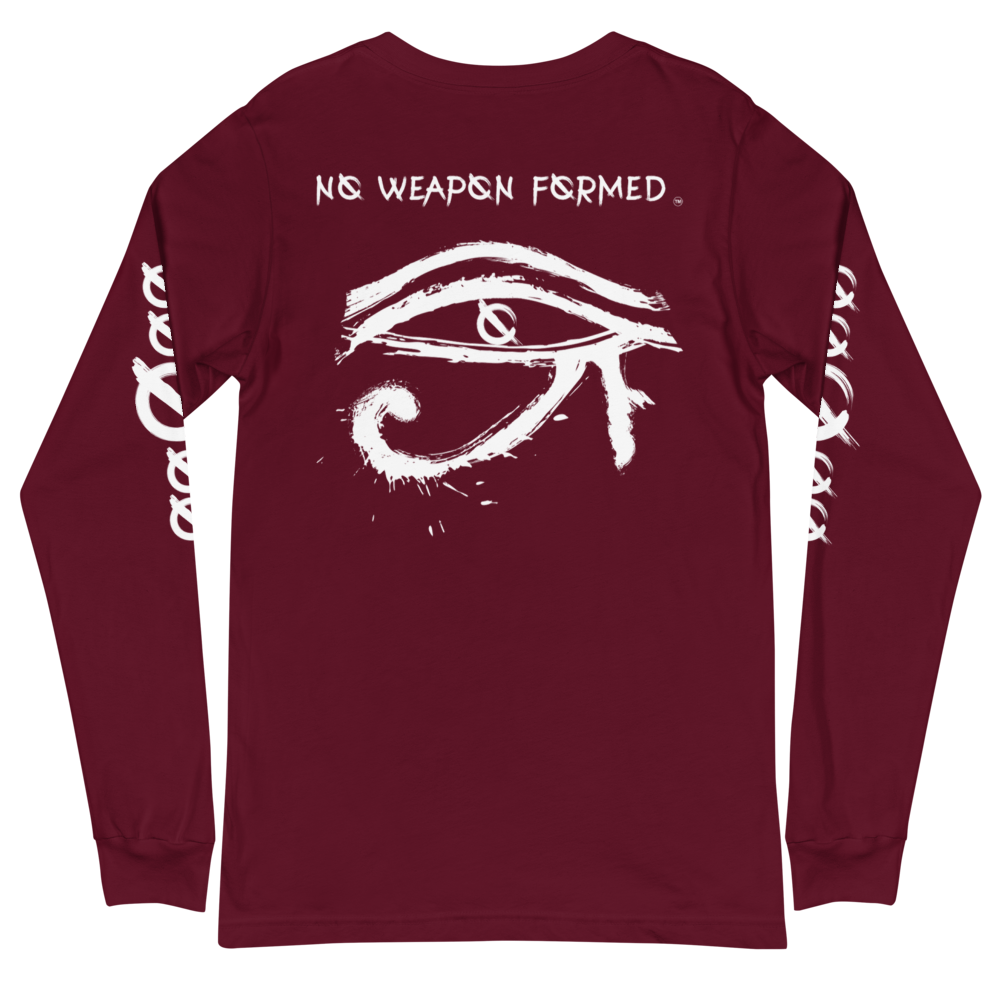 NO WEAPON FORMED HORUS EYE BLACK/WHITE - Unisex Long Sleeve Tee