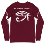 NO WEAPON FORMED HORUS EYE BLACK/WHITE - Unisex Long Sleeve Tee