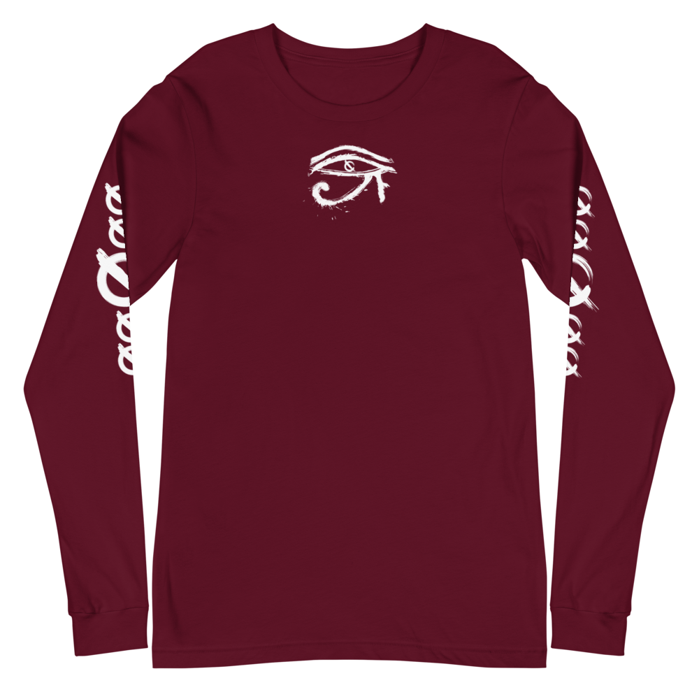NO WEAPON FORMED HORUS EYE BLACK/WHITE - Unisex Long Sleeve Tee