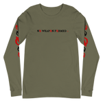 NO WEAPON FORMED 'ARROW & FEATHERS OF PROTECTION' BLACK/RED/WHITE - Unisex Long Sleeve Tee