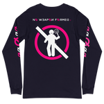 NO WEAPON FORMED 'TWO FACED PPL' HOT PINK/WHITE/BLACK - Unisex Long Sleeve Tee