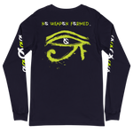 NO WEAPON FORMED HORUS EYE NEON GREEN/WHITE - Unisex Long Sleeve Tee