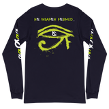 NO WEAPON FORMED HORUS EYE NEON GREEN/WHITE - Unisex Long Sleeve Tee