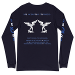 NO WEAPON FORMED 'SAINT MICHAEL THE ARCHANGEL' BLUE/WHITE - Unisex Long Sleeve Tee