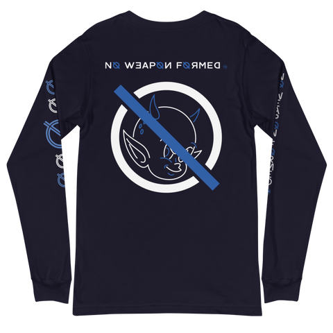 NO WEAPON FORMED 'DEVIL' BLUE/BLACK/WHITE -Unisex Long Sleeve Tee