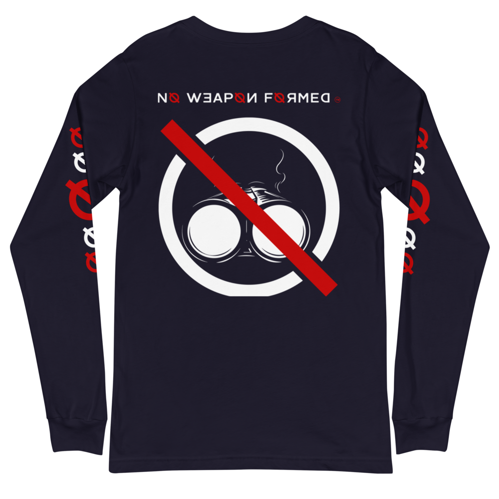 NO WEAPON FORMED 'SHOTGUN' BLACK/RED/WHITE - Unisex Long Sleeve Tee