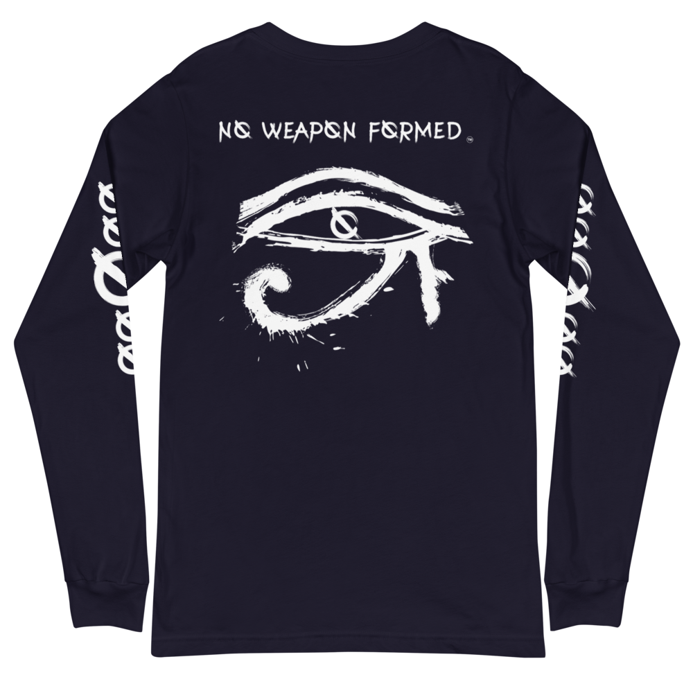NO WEAPON FORMED HORUS EYE BLACK/WHITE - Unisex Long Sleeve Tee