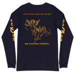 NO WEAPON FORMED 'ANGELS GOT YOUR BACK' YELLOW - Unisex Long Sleeve Tee