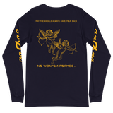 NO WEAPON FORMED 'ANGELS GOT YOUR BACK' YELLOW - Unisex Long Sleeve Tee