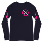 NO WEAPON FORMED 'TWO FACED PPL' HOT PINK/WHITE/BLACK - Unisex Long Sleeve Tee