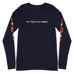 NO WEAPON FORMED 'ARROW & FEATHERS OF PROTECTION' ORANGE/WHITE/BLACK - Unisex Long Sleeve Tee