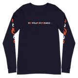 NO WEAPON FORMED 'ARROW & FEATHERS OF PROTECTION' ORANGE/WHITE/BLACK - Unisex Long Sleeve Tee