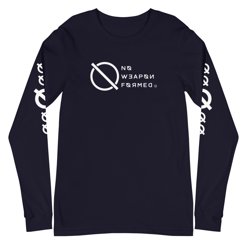 NO WEAPON FORMED 'ANGELS GOT YOUR BACK' BLACK/WHITE - Unisex Long Sleeve Tee