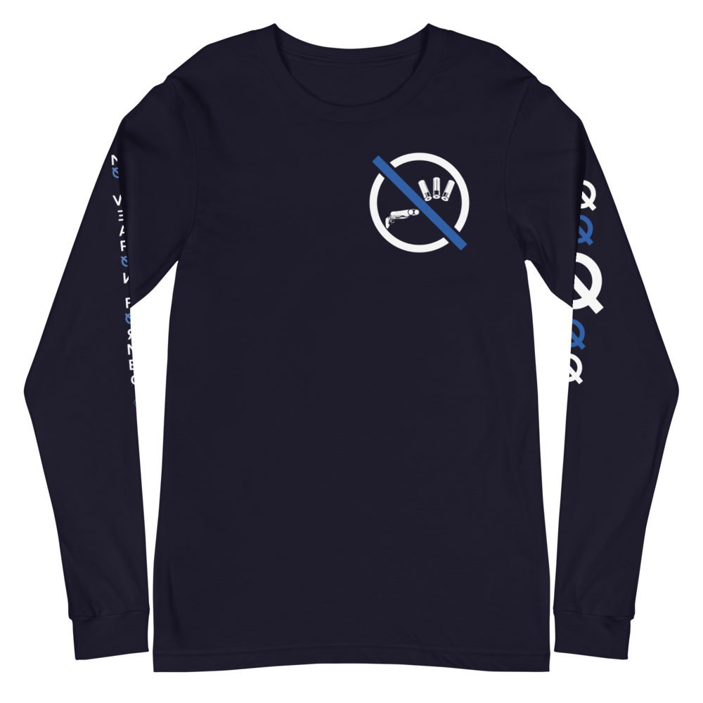NO WEAPON FORMED 'SHOTGUN' BLACK/BLUE - Unisex Long Sleeve Tee