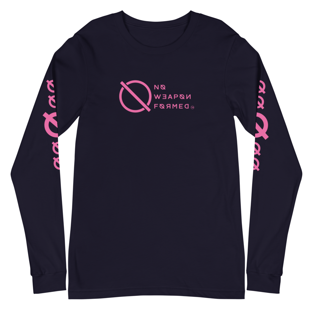 NO WEAPON FORMED 'ANGELS GOT YOUR BACK' PINK - Unisex Long Sleeve Tee