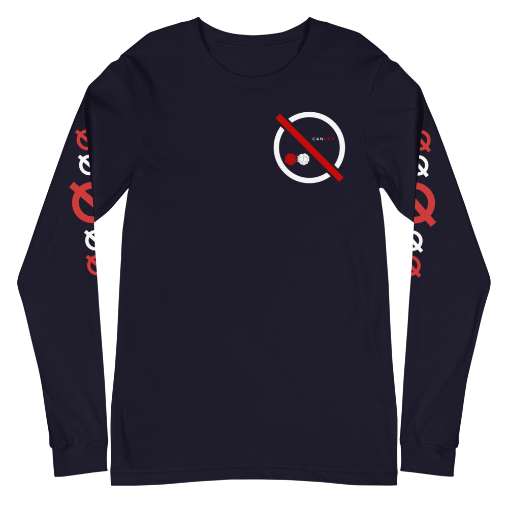 NO WEAPON FORMED 'CANCER' BLACK/WHITE/RED - Unisex Long Sleeve Tee