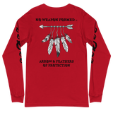 NO WEAPON FORMED 'ARROW & FEATHERS OF PROTECTION' BLACK/WHITE - Unisex Long Sleeve Tee