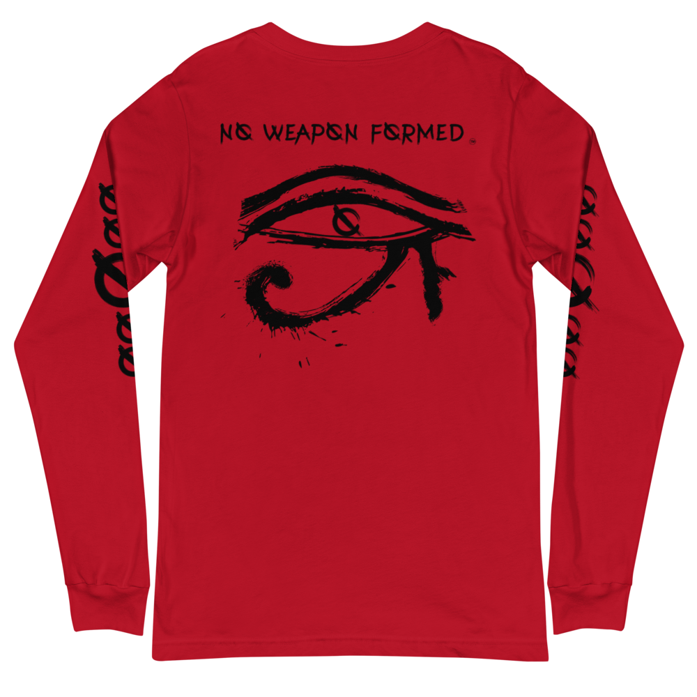 NO WEAPON FORMED HORUS EYE BLACK/WHITE - Unisex Long Sleeve Tee