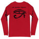 NO WEAPON FORMED HORUS EYE BLACK/WHITE - Unisex Long Sleeve Tee