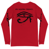 NO WEAPON FORMED HORUS EYE BLACK/WHITE - Unisex Long Sleeve Tee