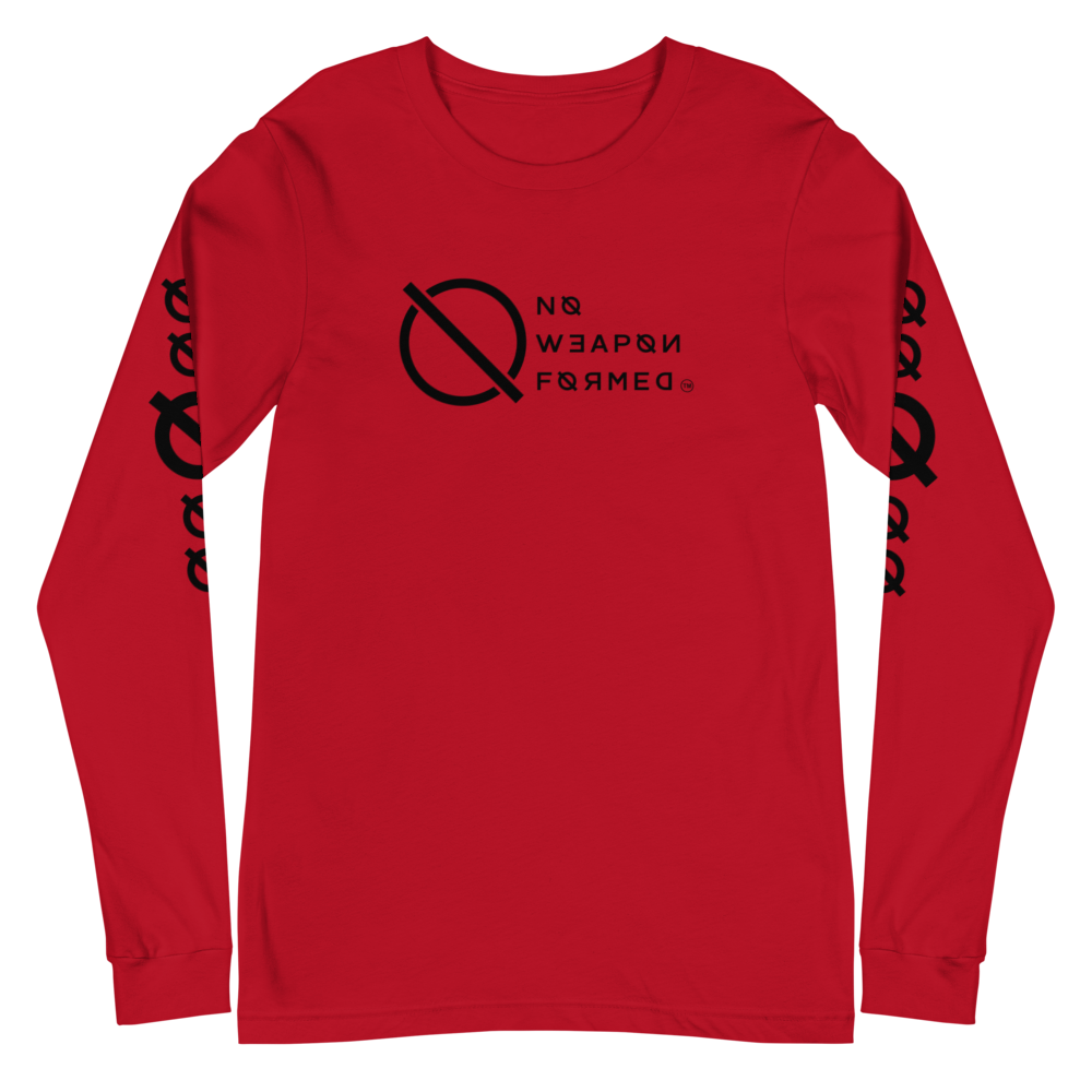 NO WEAPON FORMED 'ANGELS GOT YOUR BACK' BLACK/WHITE - Unisex Long Sleeve Tee