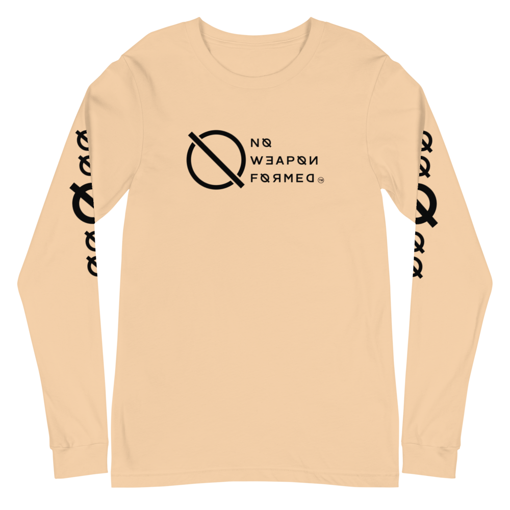 NO WEAPON FORMED 'ANGELS GOT YOUR BACK' BLACK/WHITE - Unisex Long Sleeve Tee