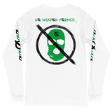 NO WEAPON FORMED 'ROBBER/OPPS' GREEN/BLACK/WHITE - Unisex Long Sleeve Tee