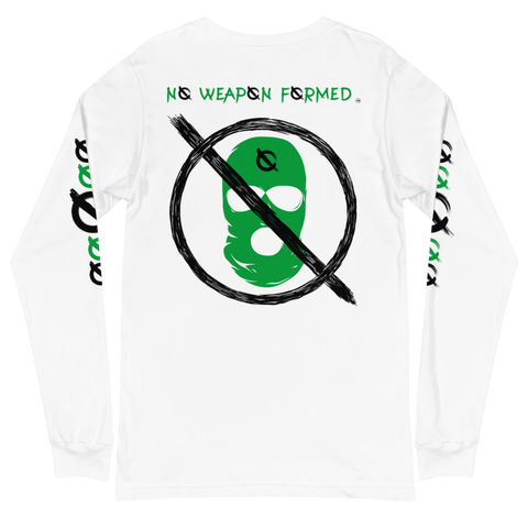 NO WEAPON FORMED 'ROBBER/OPPS' GREEN/BLACK/WHITE - Unisex Long Sleeve Tee