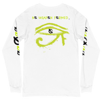 NO WEAPON FORMED HORUS EYE NEON GREEN/WHITE - Unisex Long Sleeve Tee