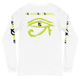 NO WEAPON FORMED HORUS EYE NEON GREEN/WHITE - Unisex Long Sleeve Tee