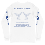 NO WEAPON FORMED 'SAINT MICHAEL THE ARCHANGEL' BLUE/WHITE - Unisex Long Sleeve Tee