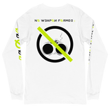 NO WEAPON FORMED 'SHOTGUN' BLACK/WHITE/NEON - Unisex Long Sleeve Tee