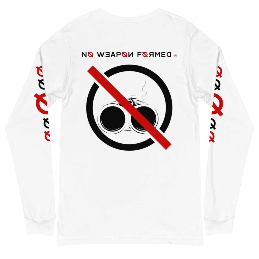 NO WEAPON FORMED 'SHOTGUN' BLACK/RED/WHITE - Unisex Long Sleeve Tee