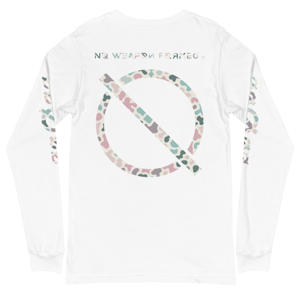 NO WEAPON FORMED PASTEL CAMO LOGO - Unisex Long Sleeve Tee