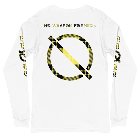 NO WEAPON FORMED FLANNEL BLACK/YELLOW - Unisex Long Sleeve Tee