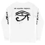 NO WEAPON FORMED HORUS EYE BLACK/WHITE - Unisex Long Sleeve Tee