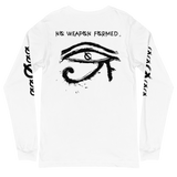 NO WEAPON FORMED HORUS EYE BLACK/WHITE - Unisex Long Sleeve Tee