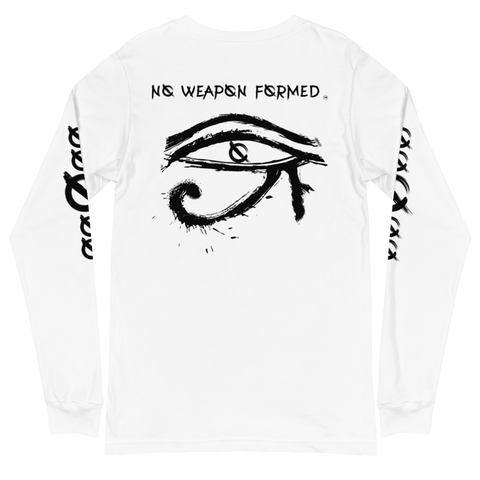 NO WEAPON FORMED HORUS EYE BLACK/WHITE - Unisex Long Sleeve Tee