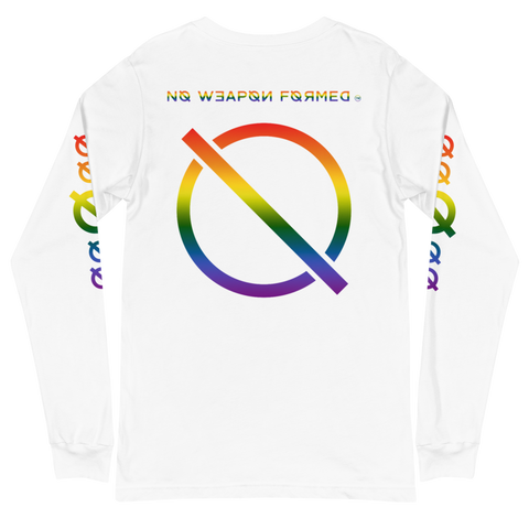 NO WEAPON FORMED LGBT+ LOGO - Unisex Long Sleeve Tee